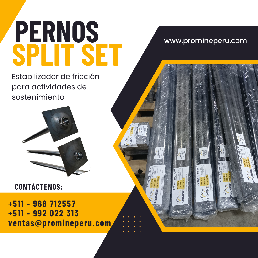 PERNO SPLIT SET ANCLAJE PARA MINAS PROMINE PERÚ